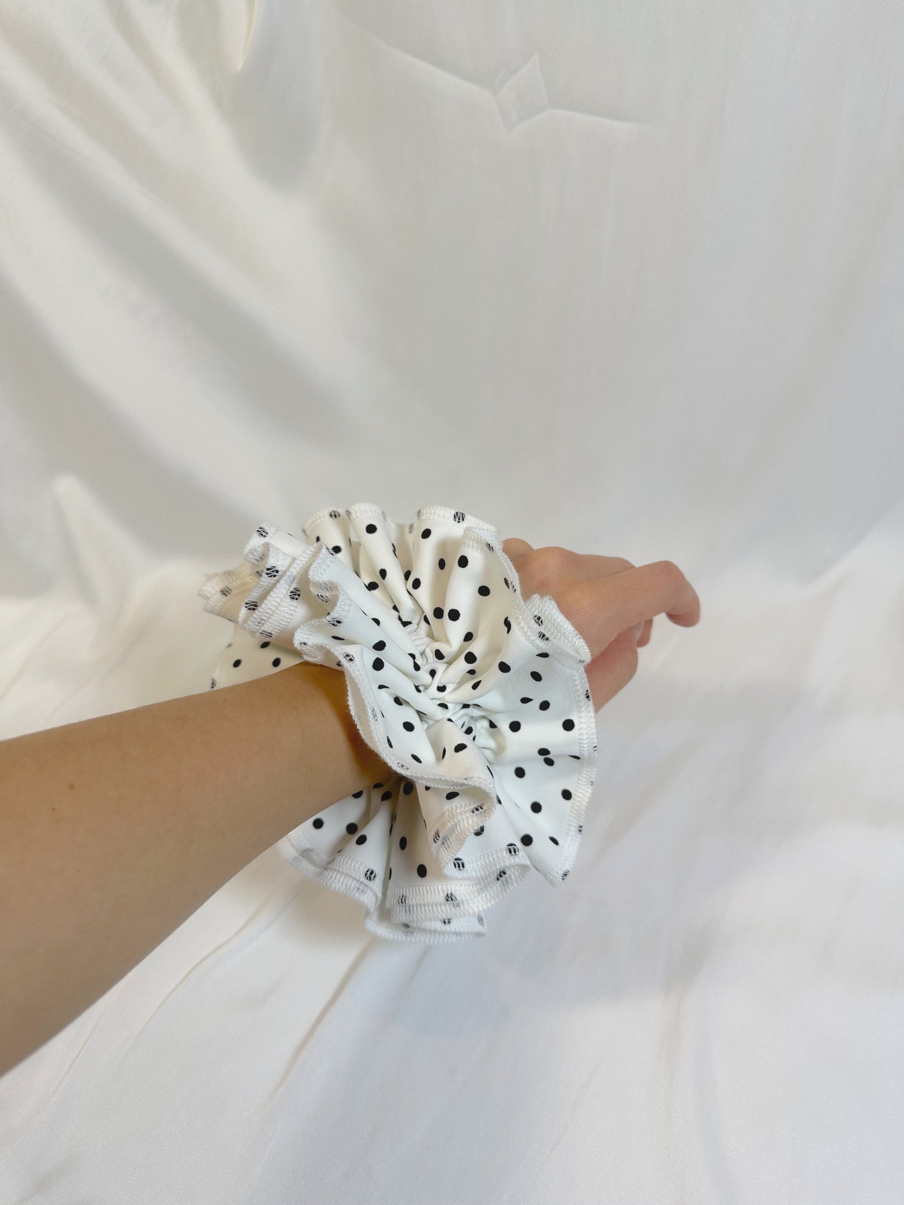 Large Date Night Spot Scrunchie - Upcycled Valentine's Hair Accessory