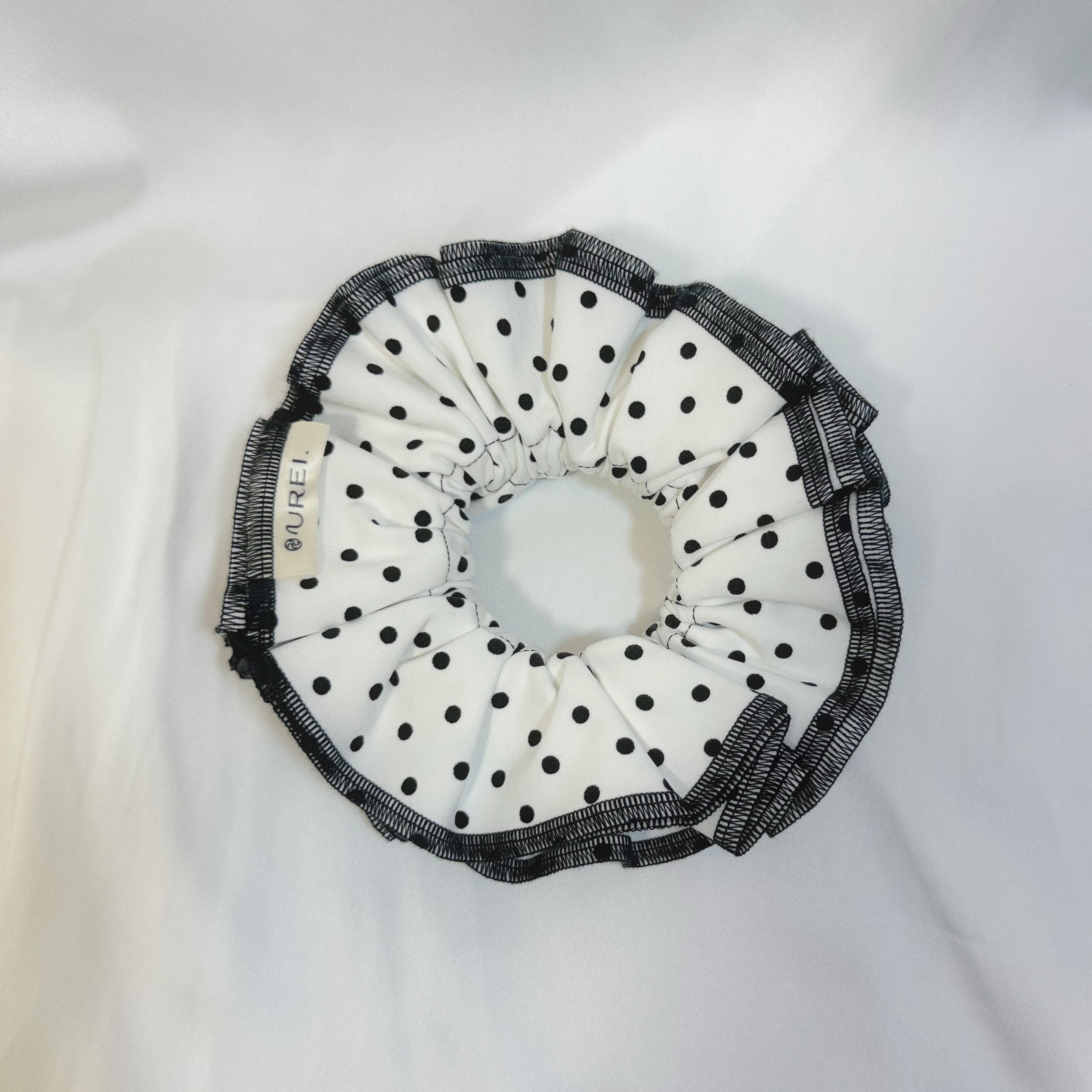 Large Date Night Spot Scrunchie - Upcycled Valentine's Hair Accessory